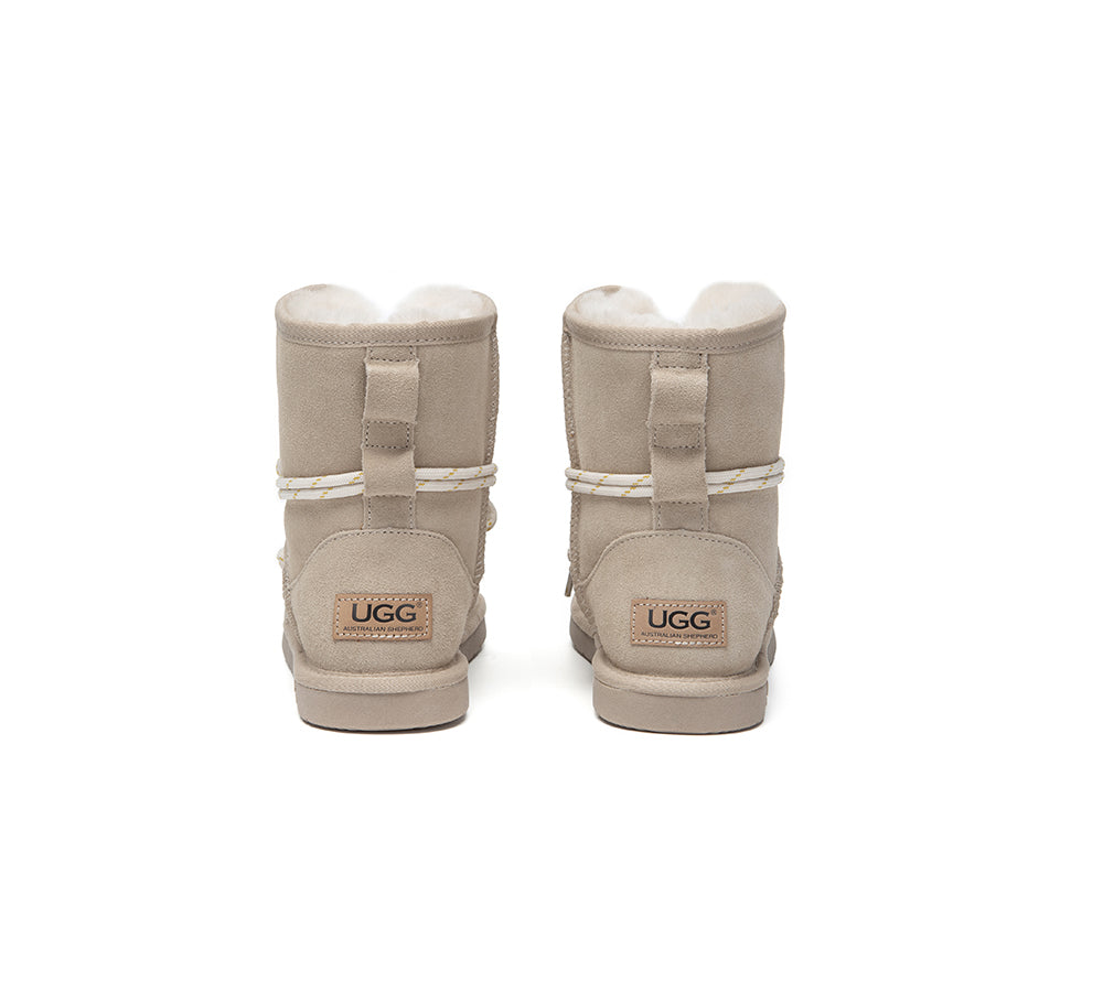 AUSTRALIAN SHEPHERD® UGG Women Sheepskin Wool Lace Up Fashion Boots Carlos UGG AUSTRALIAN SHEPHERD