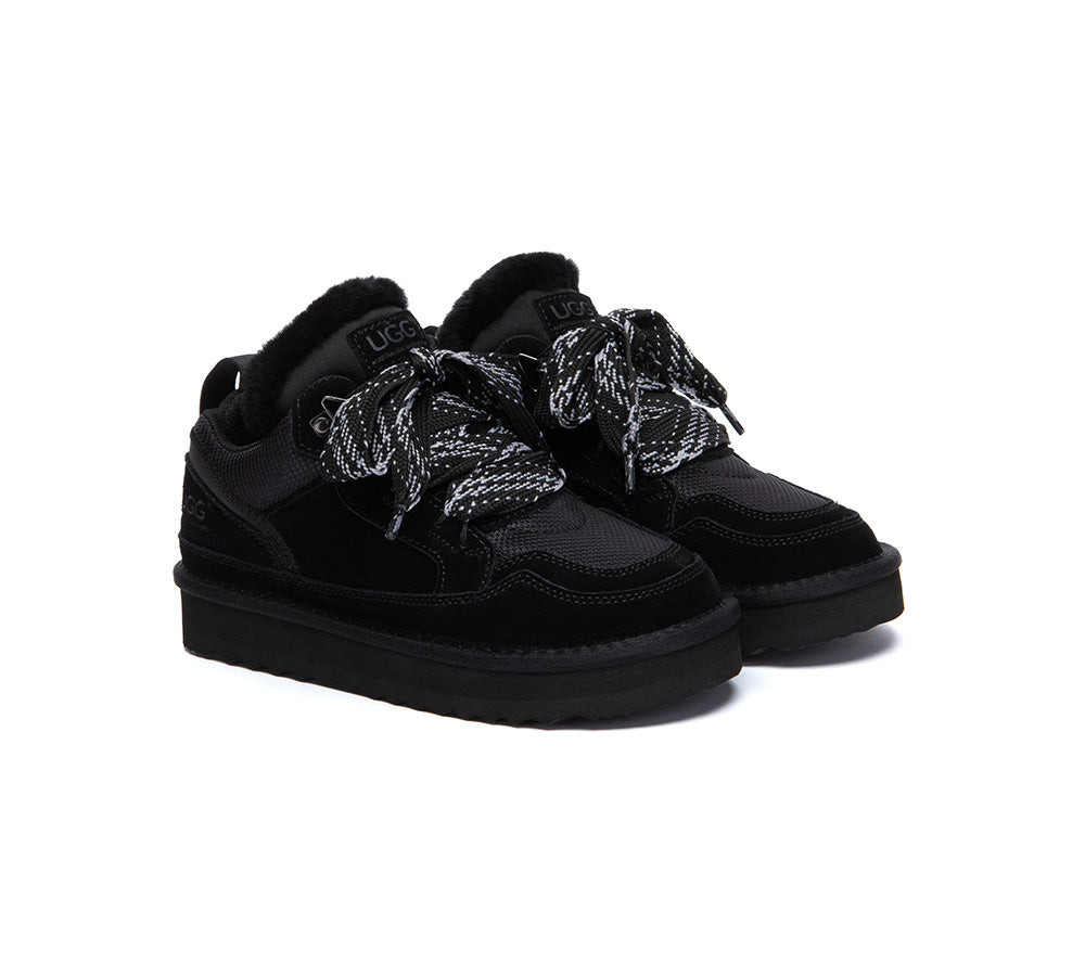 AUSTRALIAN SHEPHERD® UGG Boots Sheepskin Wool Lace Up Platform Sneakers Parkyr UGG AUSTRALIAN SHEPHERD