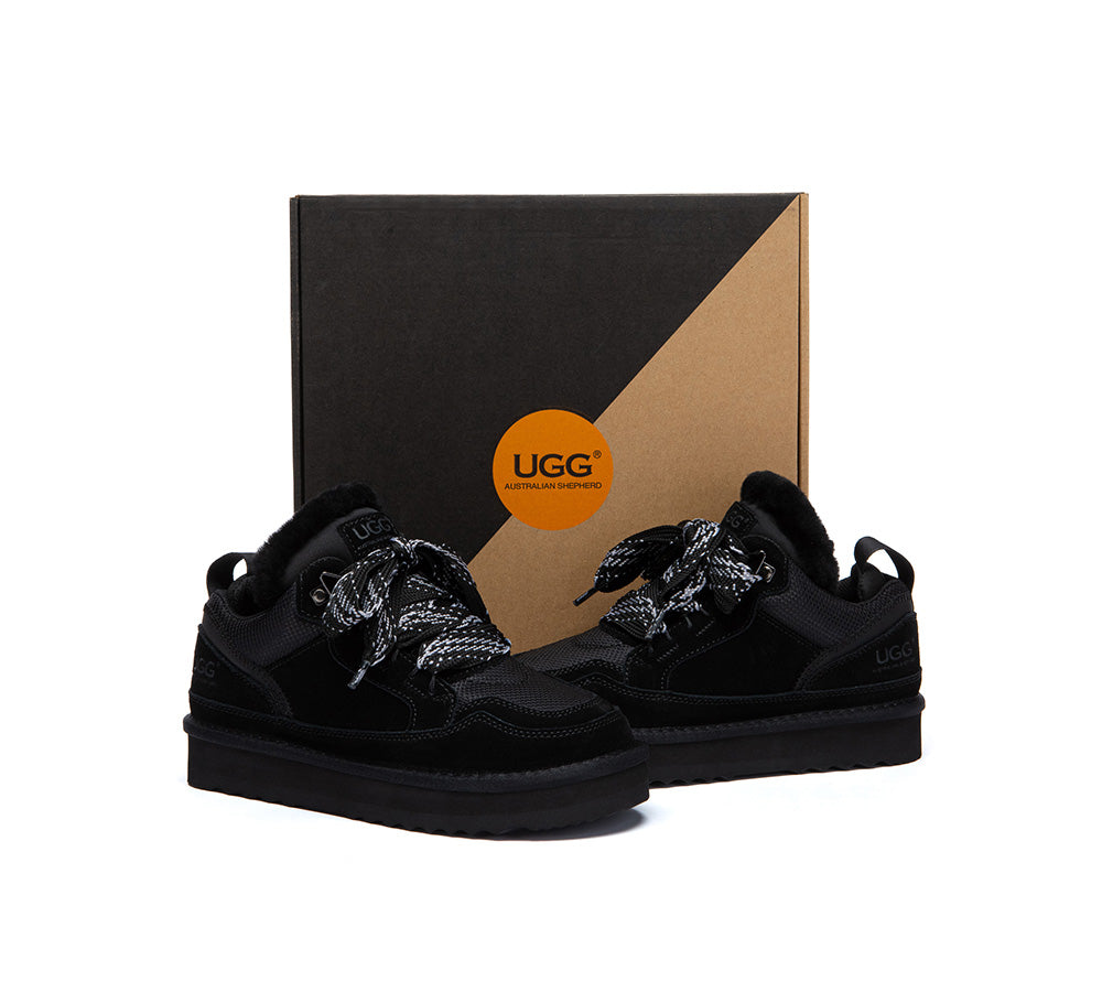 AUSTRALIAN SHEPHERD® UGG Boots Sheepskin Wool Lace Up Platform Sneakers Parkyr UGG AUSTRALIAN SHEPHERD