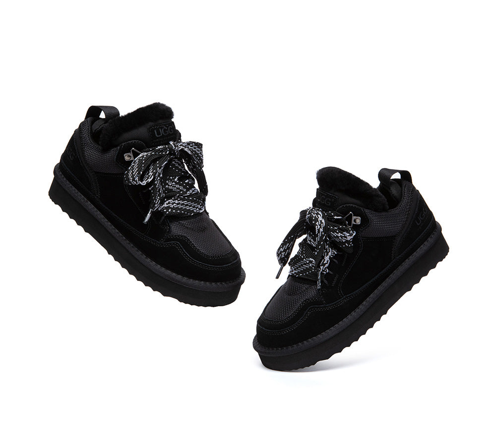 AUSTRALIAN SHEPHERD® UGG Boots Sheepskin Wool Lace Up Platform Sneakers Parkyr UGG AUSTRALIAN SHEPHERD