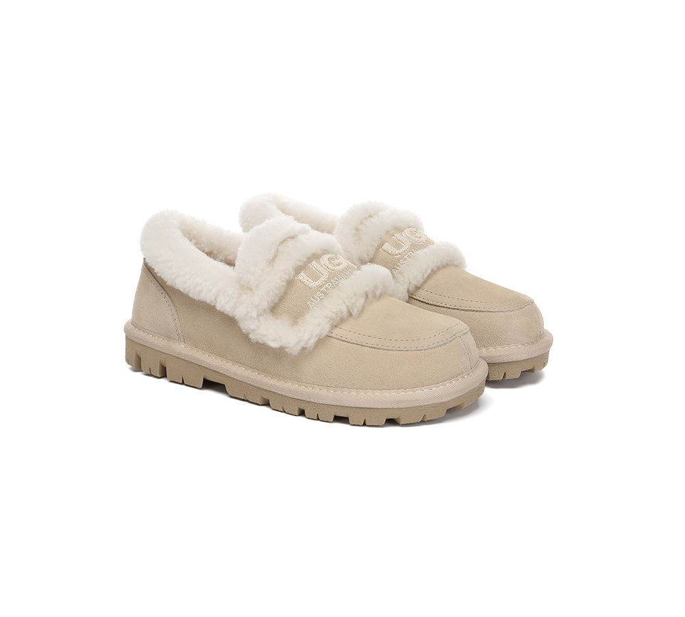 AUSTRALIAN SHEPHERD® UGG Slippers Women Sheepskin Wool Ankle Rilee Loafers UGG AUSTRALIAN SHEPHERD