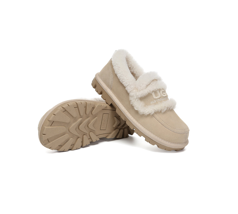 AUSTRALIAN SHEPHERD® UGG Slippers Women Sheepskin Wool Ankle Rilee Loafers UGG AUSTRALIAN SHEPHERD