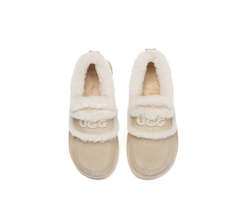 AUSTRALIAN SHEPHERD® UGG Slippers Women Sheepskin Wool Ankle Rilee Loafers UGG AUSTRALIAN SHEPHERD