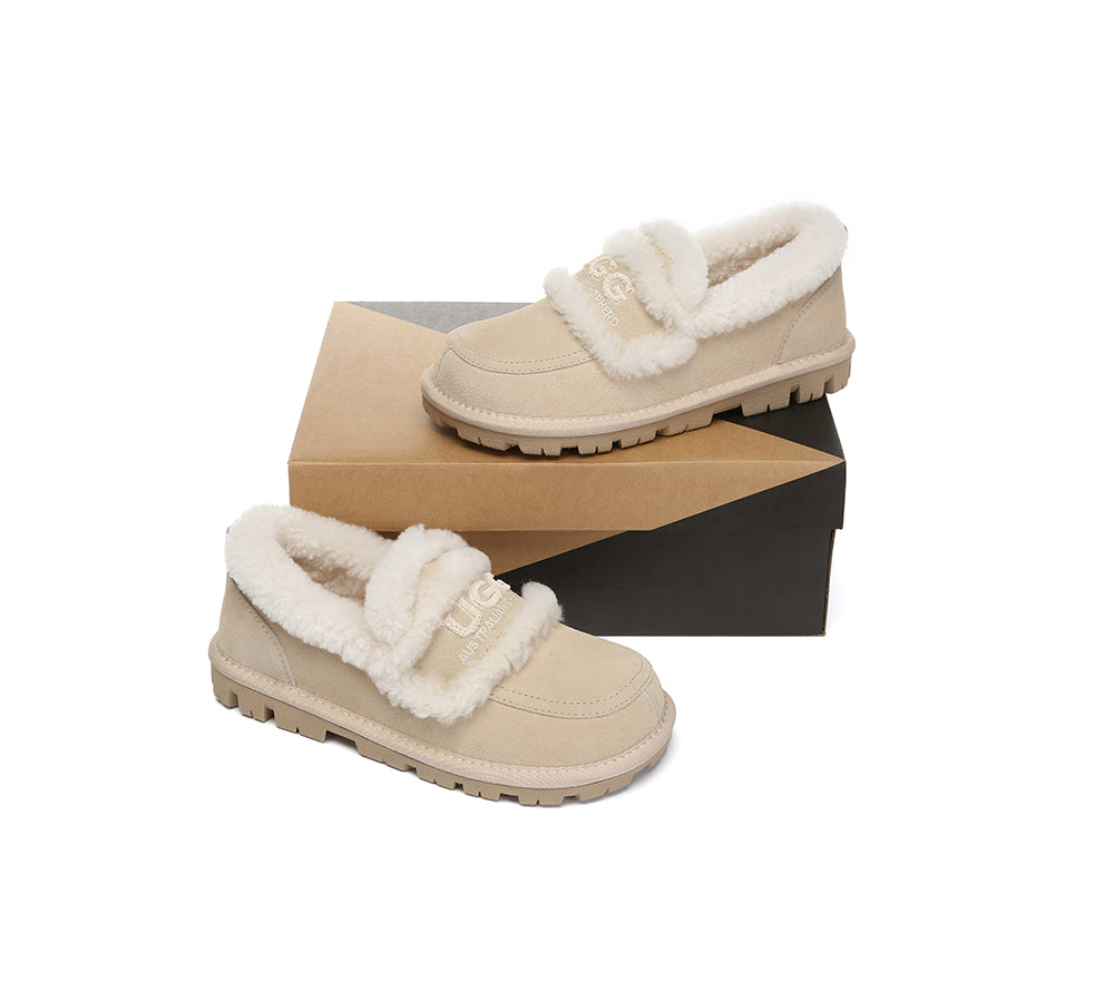 AUSTRALIAN SHEPHERD® UGG Slippers Women Sheepskin Wool Ankle Rilee Loafers UGG AUSTRALIAN SHEPHERD
