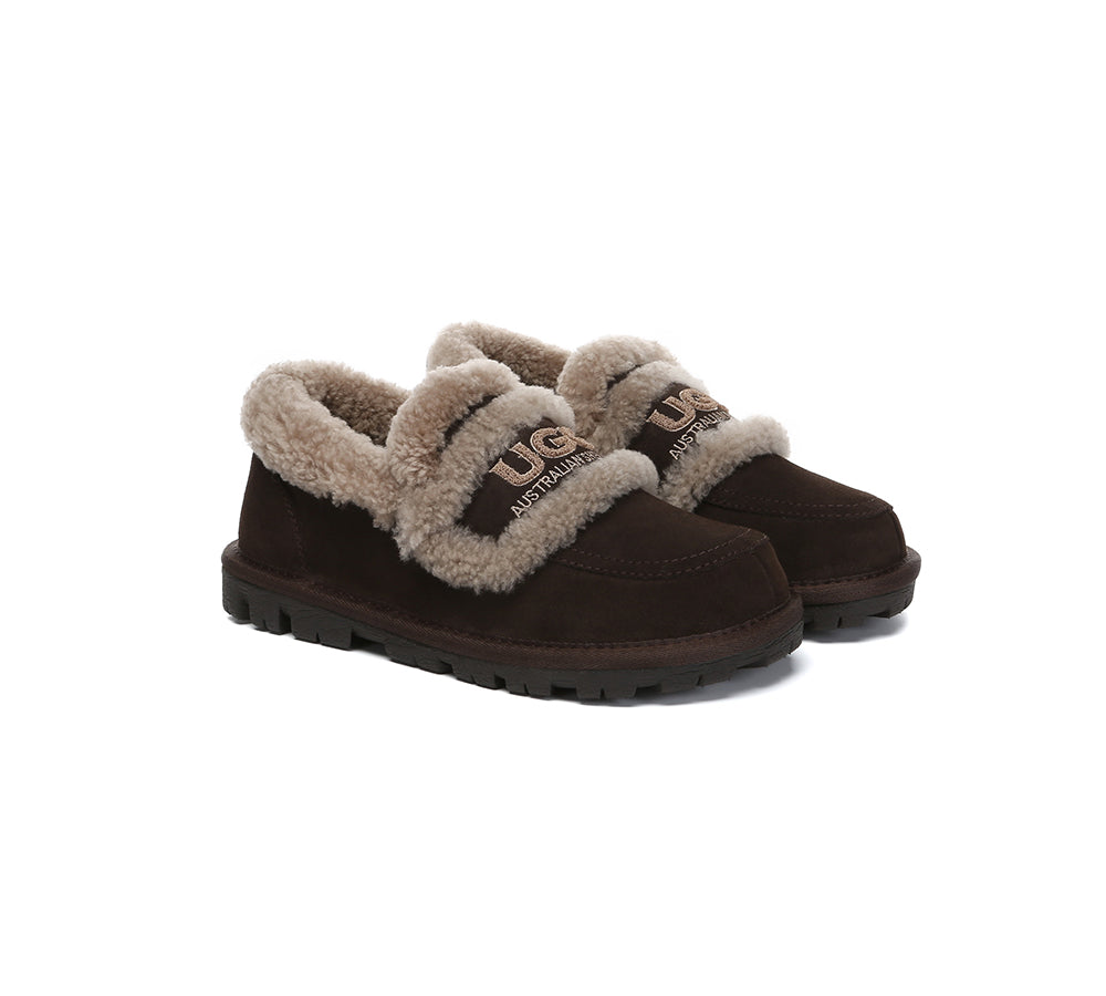 AUSTRALIAN SHEPHERD® UGG Slippers Women Sheepskin Wool Ankle Rilee Loafers UGG AUSTRALIAN SHEPHERD