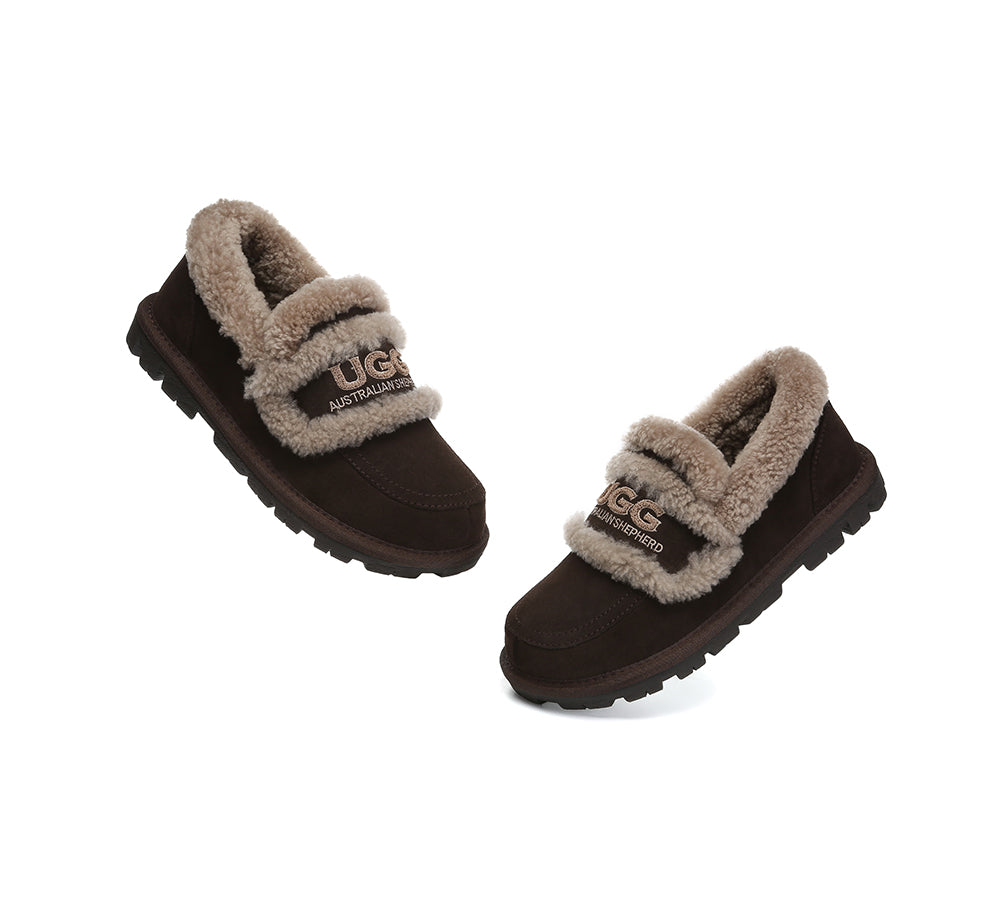 AUSTRALIAN SHEPHERD® UGG Slippers Women Sheepskin Wool Ankle Rilee Loafers UGG AUSTRALIAN SHEPHERD