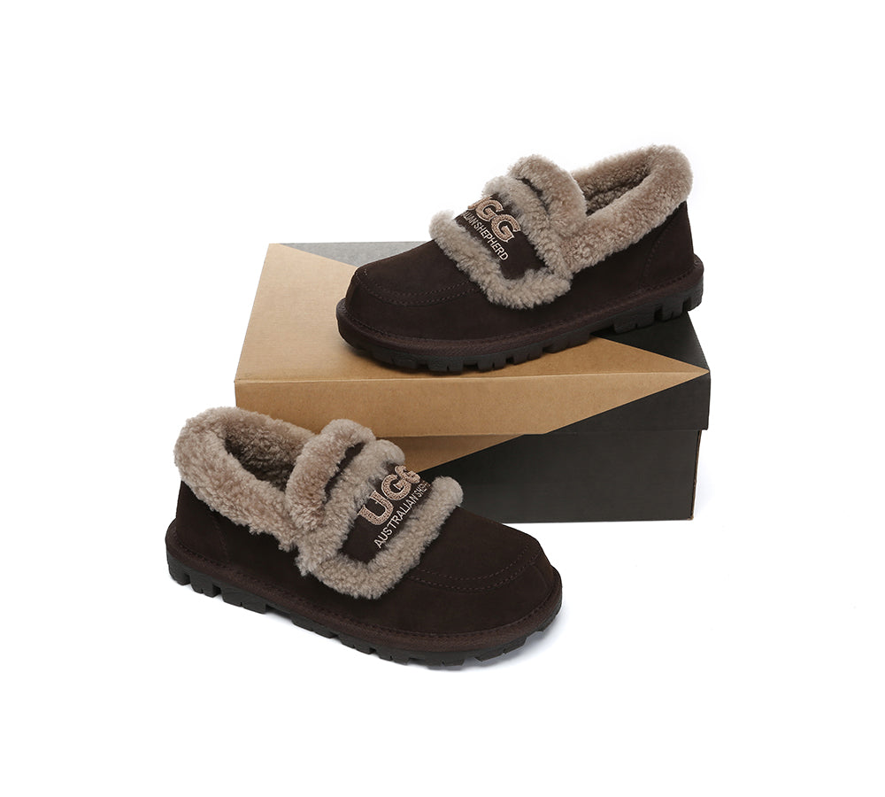 AUSTRALIAN SHEPHERD® UGG Slippers Women Sheepskin Wool Ankle Rilee Loafers UGG AUSTRALIAN SHEPHERD