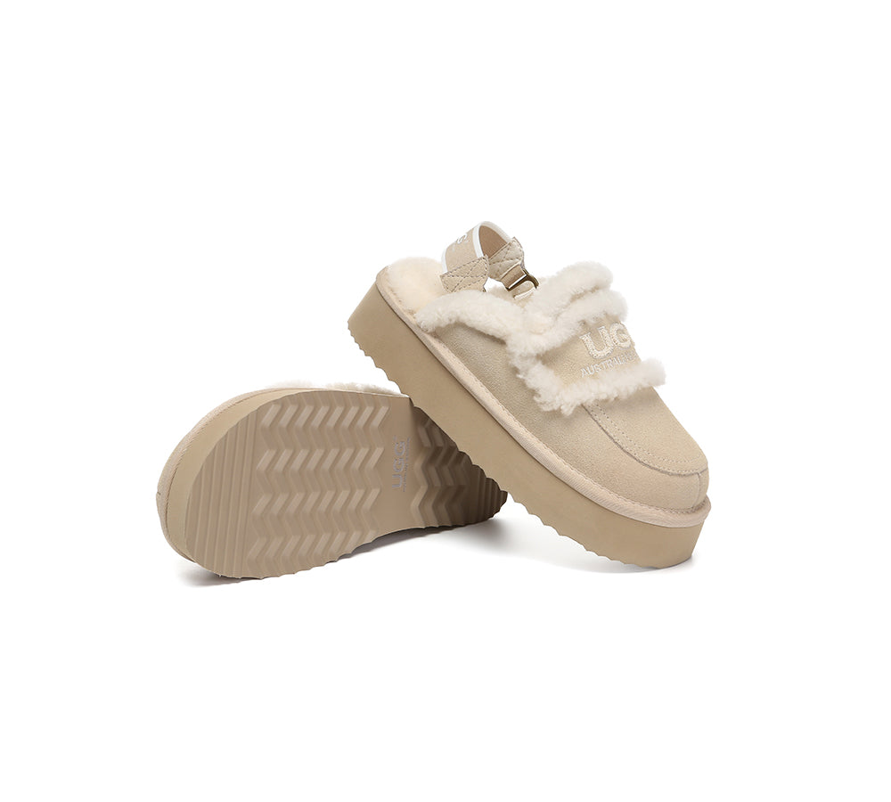 UGG Slippers Women Removable Strap Slingback Platform Rilee