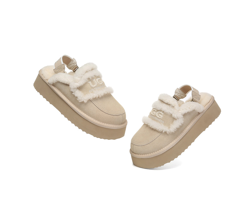 UGG Slippers Women Removable Strap Slingback Platform Rilee