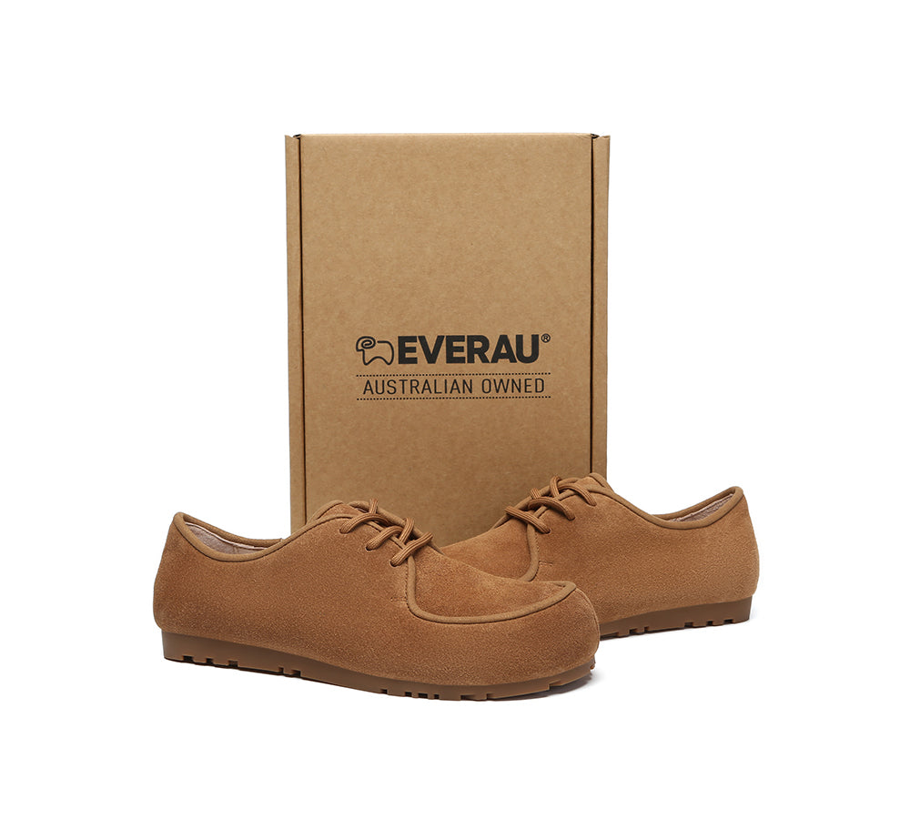 EVERAU® Women Slippers Suede Lace Up Brandon EVERAU