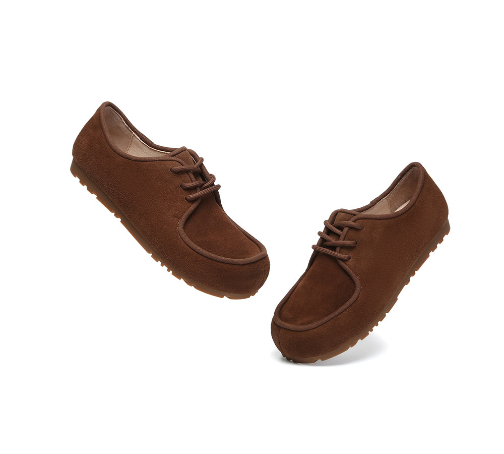 EVERAU® Women Slippers Suede Lace Up Brandon EVERAU