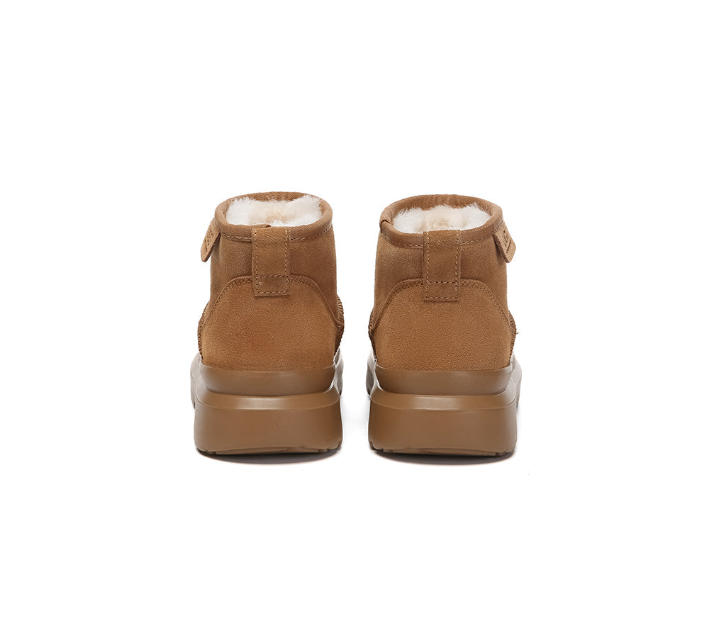 UGG Boots Sheepskin Wool Ankle Chunky Platform Harrison