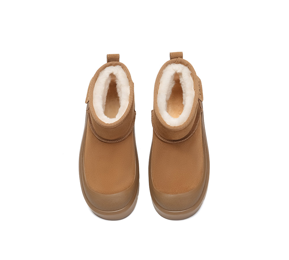 UGG Boots Sheepskin Wool Ankle Chunky Platform Harrison