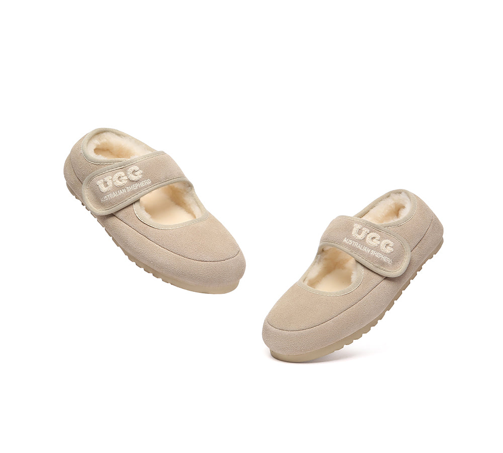 AUSTRALIAN SHEPHERD® UGG Slippers Sheepskin Wool Adjustable Strap Velvi UGG AUSTRALIAN SHEPHERD