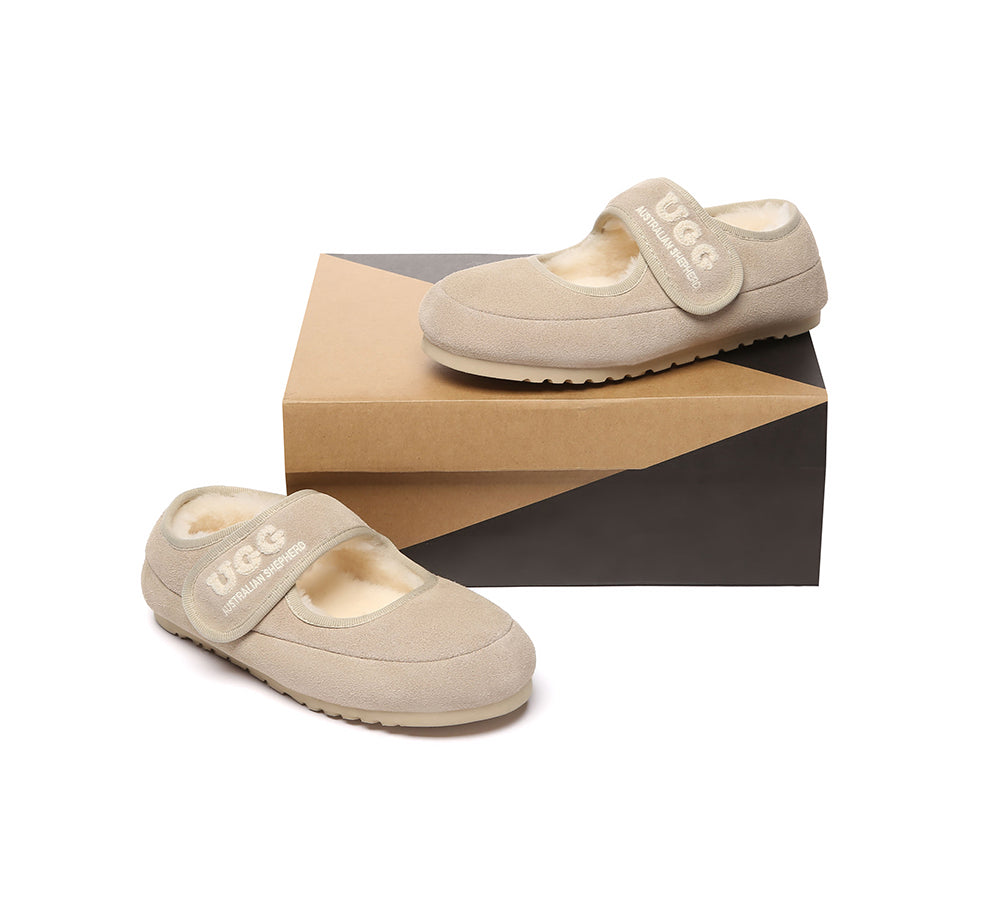 AUSTRALIAN SHEPHERD® UGG Slippers Sheepskin Wool Adjustable Strap Velvi UGG AUSTRALIAN SHEPHERD