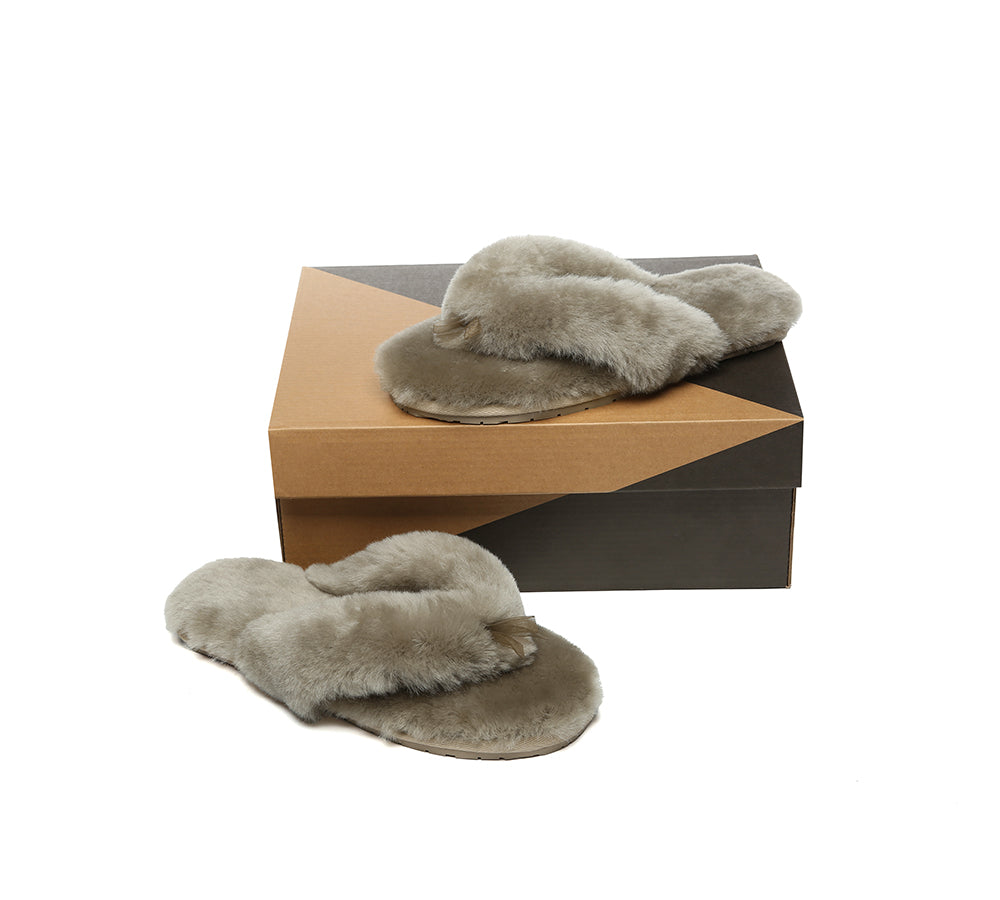 UGG Thongs Women Fluffy Slides Farah