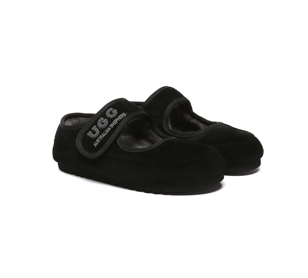 AUSTRALIAN SHEPHERD® UGG Slippers Sheepskin Wool Adjustable Strap Velvi UGG AUSTRALIAN SHEPHERD