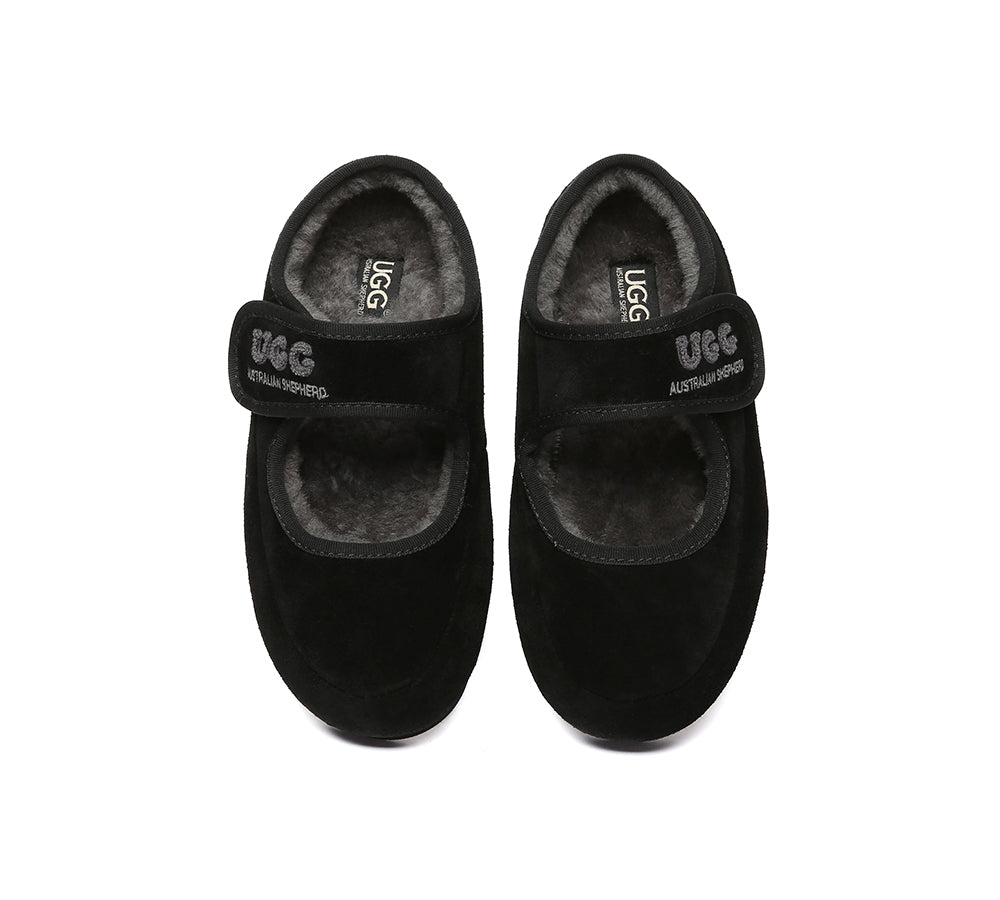 AUSTRALIAN SHEPHERD® UGG Slippers Sheepskin Wool Adjustable Strap Velvi UGG AUSTRALIAN SHEPHERD