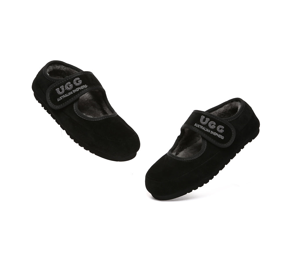 AUSTRALIAN SHEPHERD® UGG Slippers Sheepskin Wool Adjustable Strap Velvi UGG AUSTRALIAN SHEPHERD