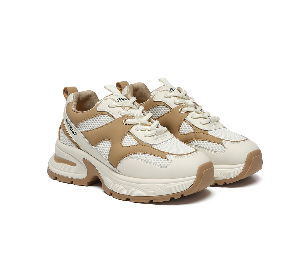 EVERAU® Women Chunky Platform Sneakers Breathable Camille EVERAU
