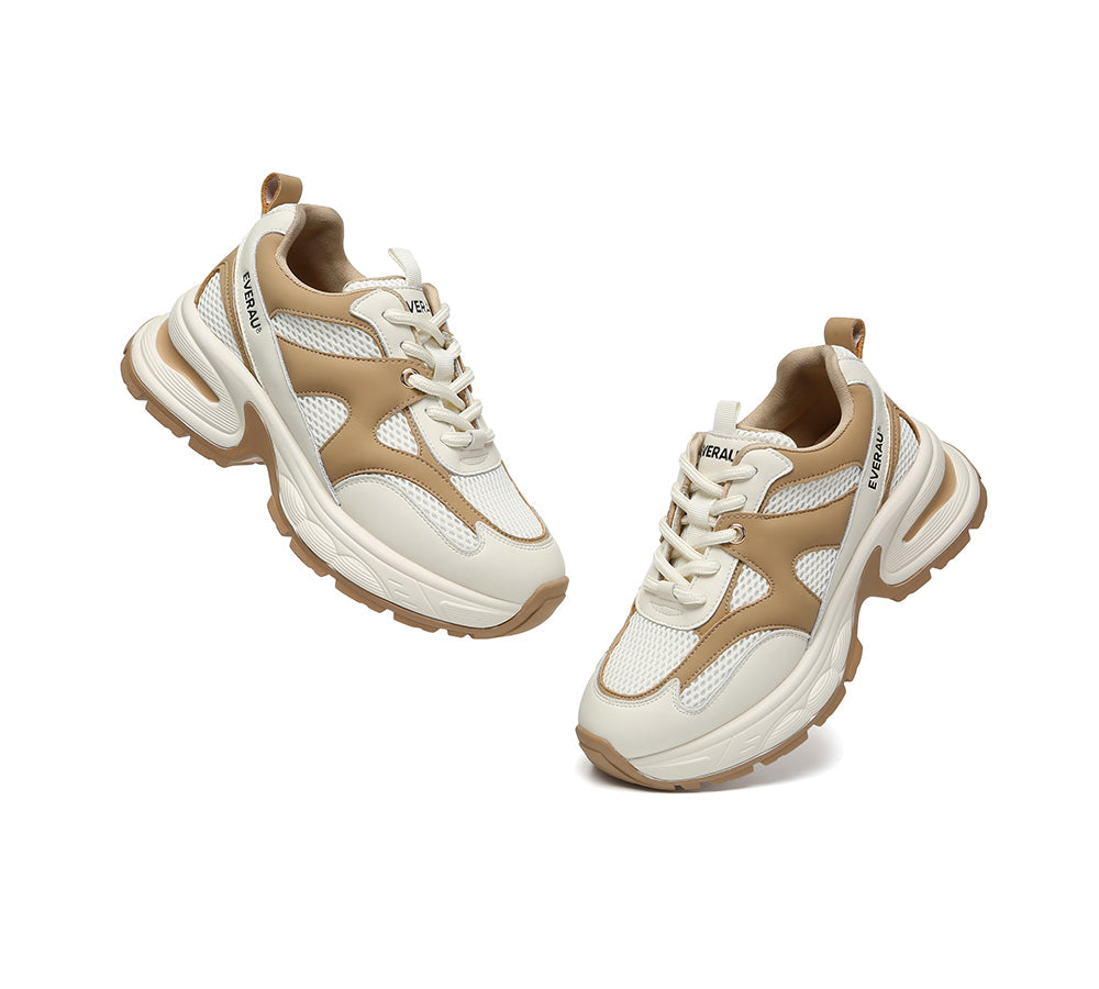 EVERAU® Women Chunky Platform Sneakers Breathable Camille EVERAU