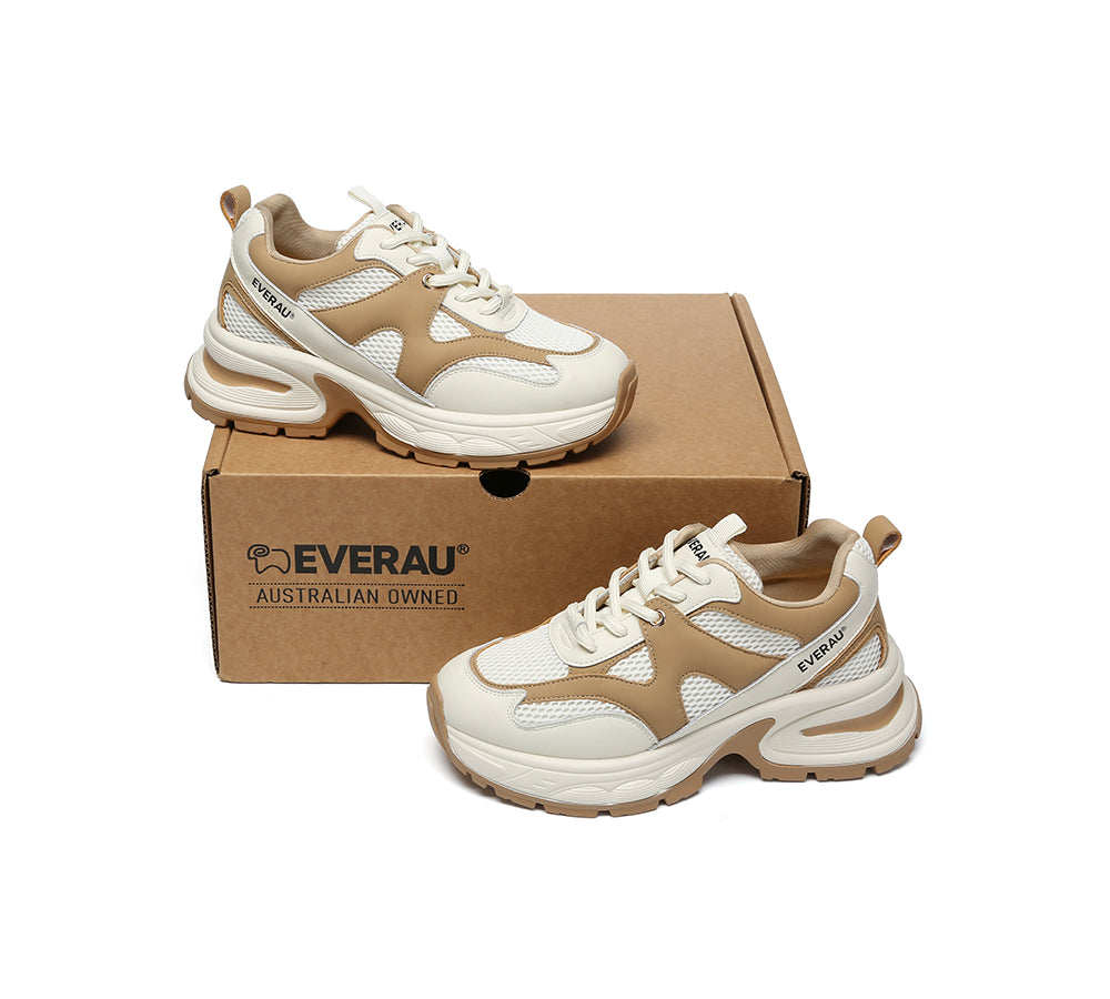 EVERAU® Women Chunky Platform Sneakers Breathable Camille EVERAU