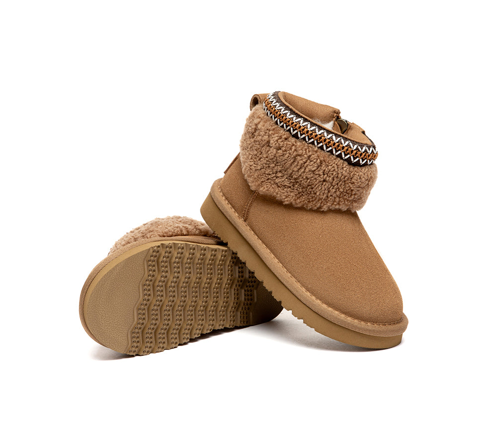 AUSTRALIAN SHEPHERDยฎ Kids UGG Boots Fluffy Collar Brunel UGG AUSTRALIAN SHEPHERD