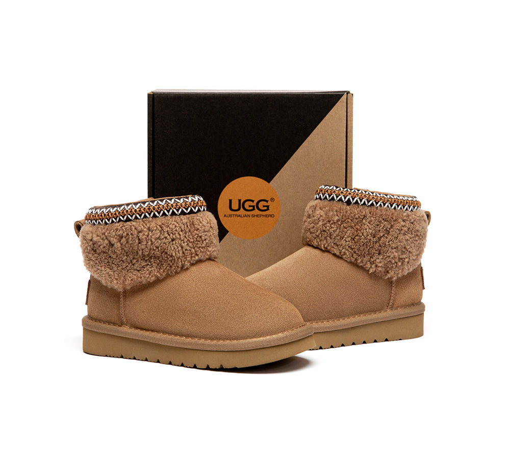 AUSTRALIAN SHEPHERD® Kids UGG Boots Fluffy Collar Brunel UGG AUSTRALIAN SHEPHERD