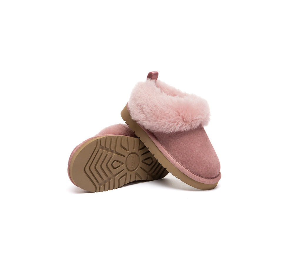 AUSTRALIAN SHEPHERD® UGG Slippers Kids Sheepskin Wool Collar Ankle Glacial UGG AUSTRALIAN SHEPHERD