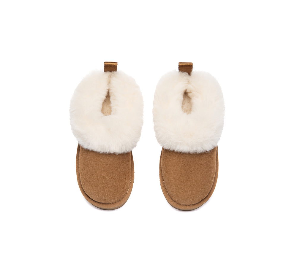 AUSTRALIAN SHEPHERD® UGG Slippers Kids Sheepskin Wool Collar Ankle Glacial UGG AUSTRALIAN SHEPHERD
