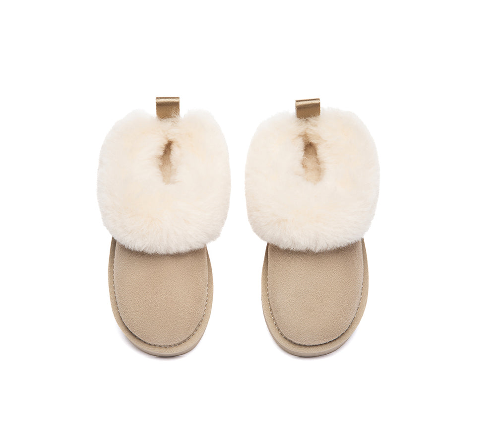 AUSTRALIAN SHEPHERD® UGG Slippers Kids Sheepskin Wool Collar Ankle Glacial UGG AUSTRALIAN SHEPHERD