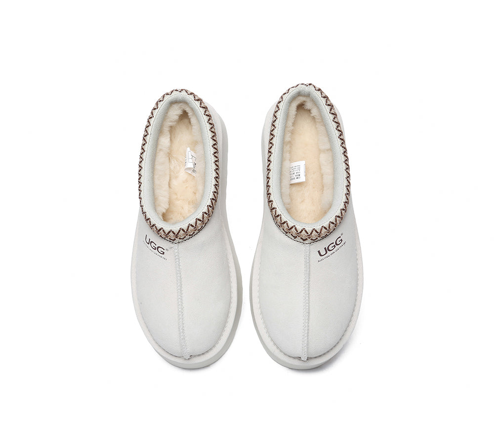 AUSTRALIAN SHEPHERD® UGG Slippers Sheepskin Wool Ankle Platform Tazzy Hippie - UGG EXPRESS