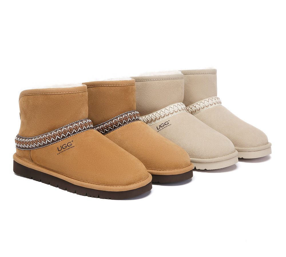 AUSTRALIAN SHEPHERD® UGG Boots Sheepskin Wool Knitted Mini Fayle UGG AUSTRALIAN SHEPHERD