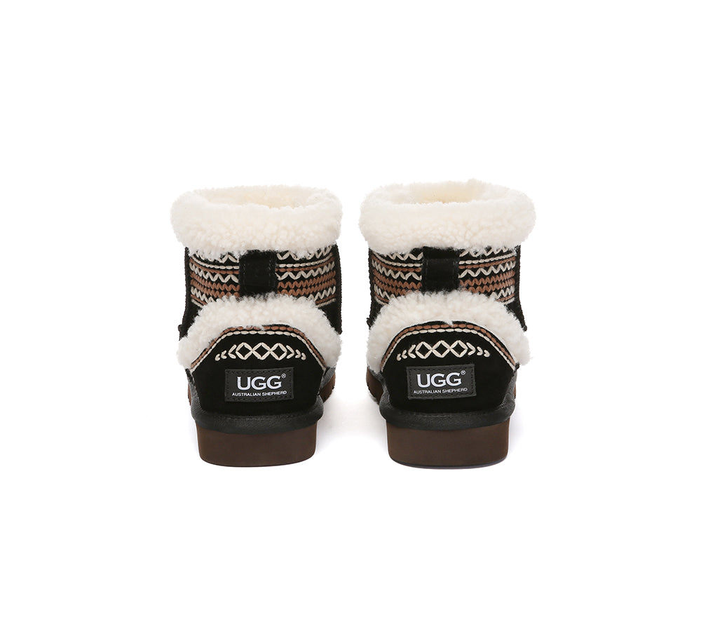 AUSTRALIAN SHEPHERD® UGG Boots Sheepskin Wool Shearling Knitted Mini Ferlat UGG AUSTRALIAN SHEPHERD