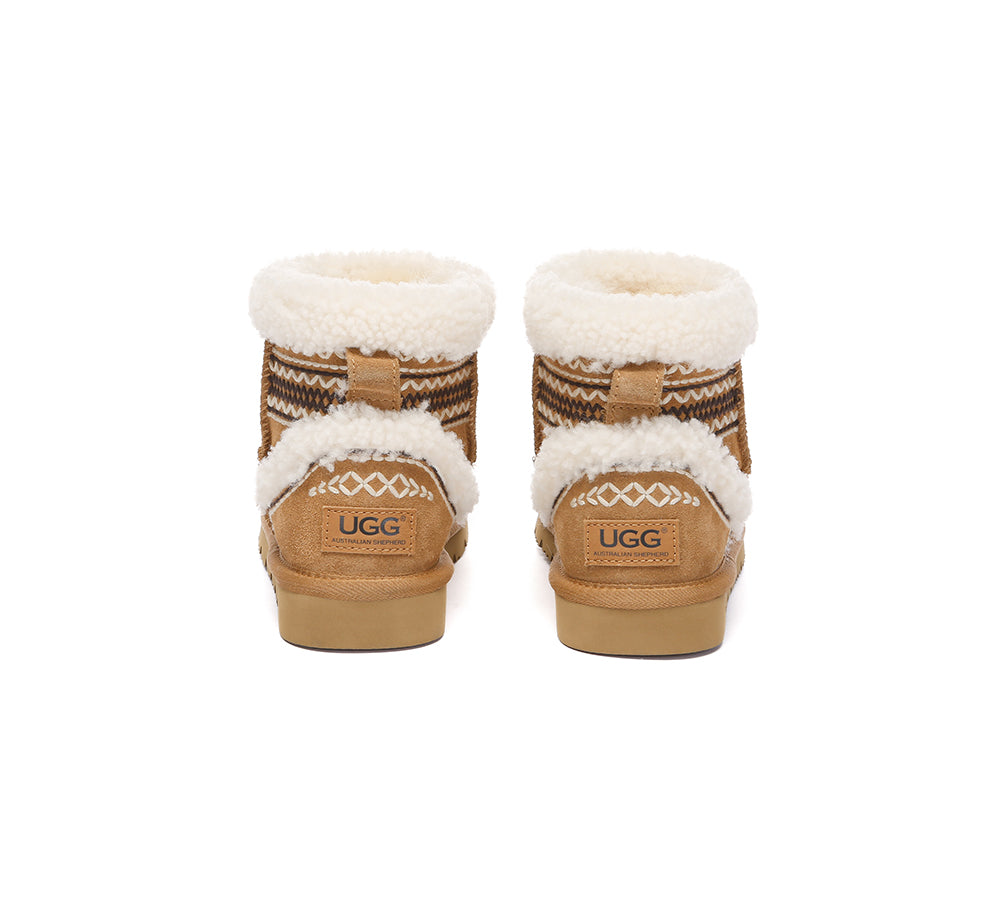 AUSTRALIAN SHEPHERD® UGG Boots Sheepskin Wool Shearling Knitted Mini Ferlat UGG AUSTRALIAN SHEPHERD