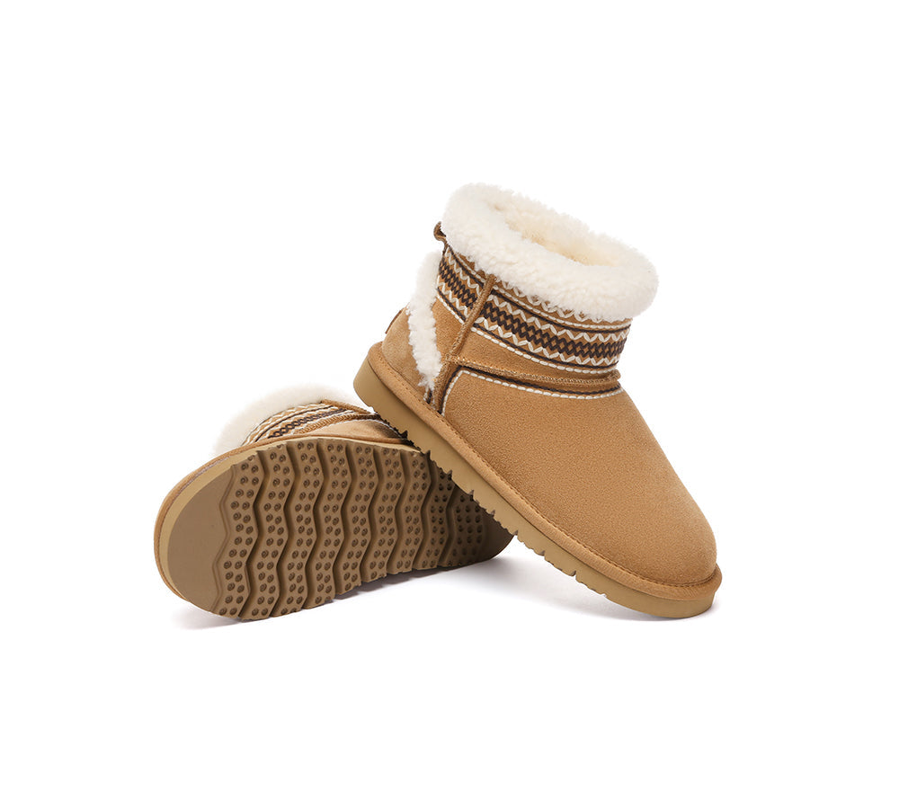 AUSTRALIAN SHEPHERD® UGG Boots Sheepskin Wool Shearling Knitted Mini Ferlat UGG AUSTRALIAN SHEPHERD