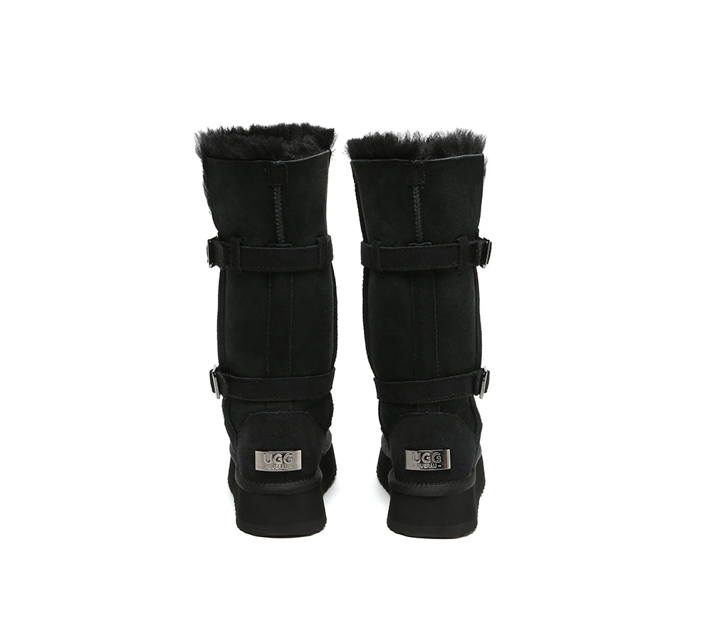 UGG Boots Women Sheepskin Wool Knee High Platform Tall Valerie