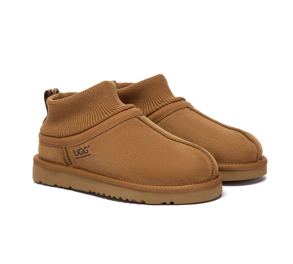 AUSTRALIAN SHEPHERDยฎ UGG Boots Sheepskin Wool Stretchy Ankle Margaret UGG AUSTRALIAN SHEPHERD
