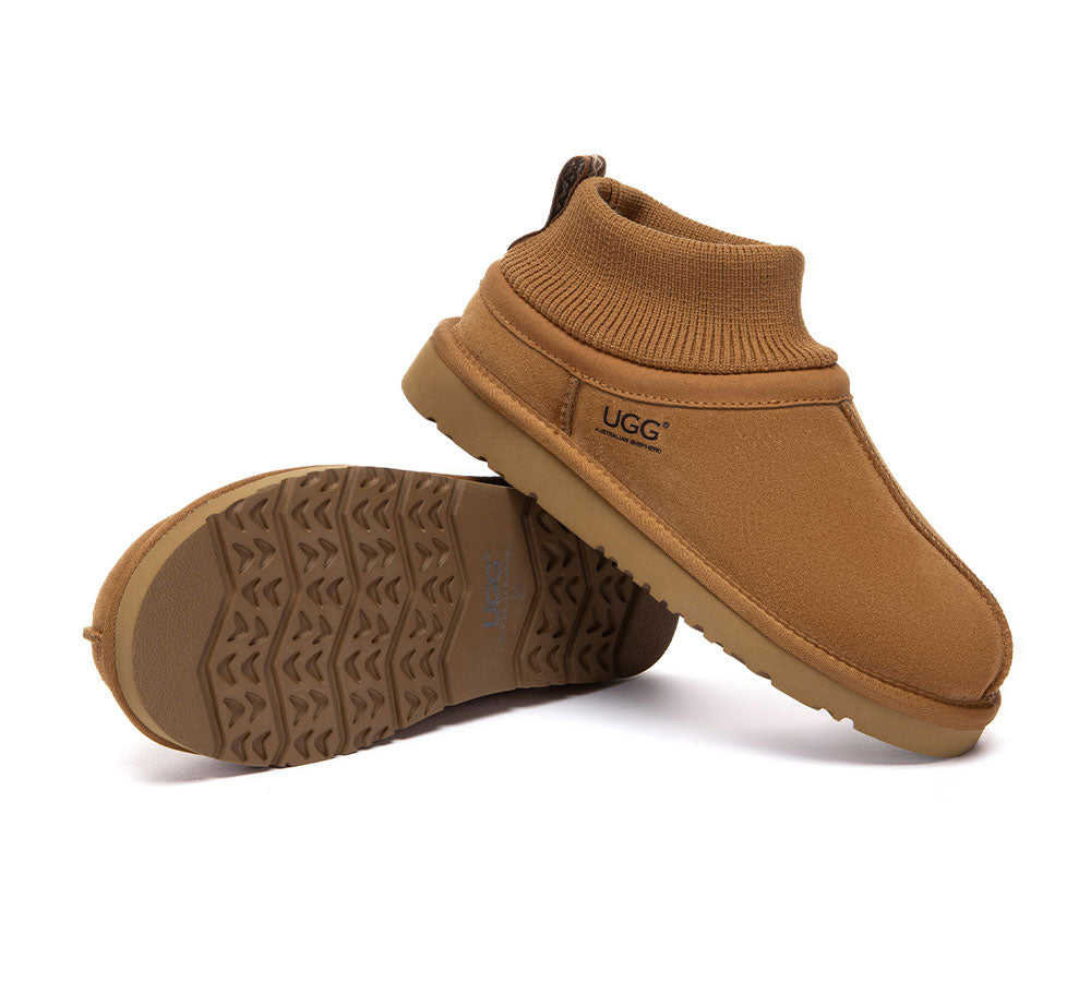 UGG Boots Sheepskin Wool Stretchy Ankle Margaret