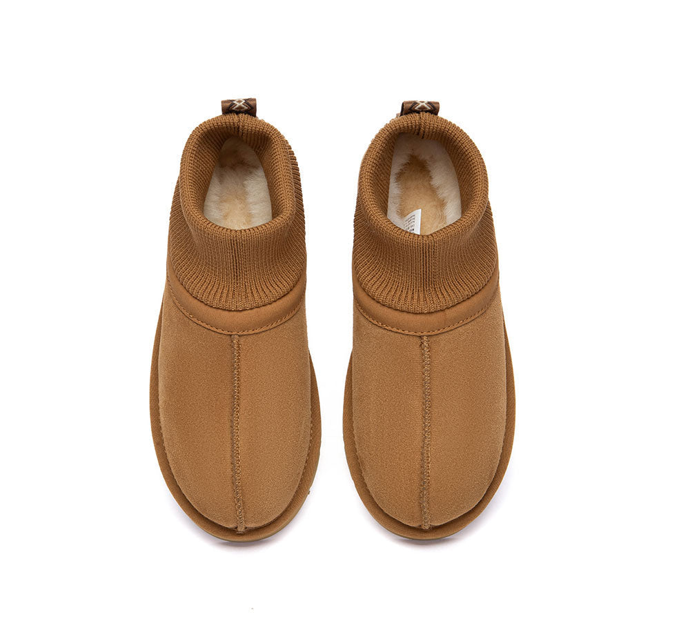 UGG Boots Sheepskin Wool Stretchy Ankle Margaret