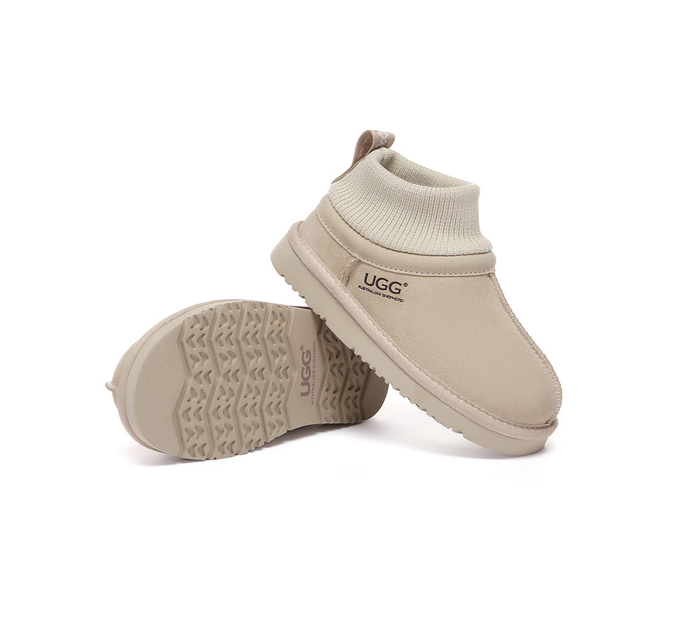 AUSTRALIAN SHEPHERD® UGG Slippers Kids Sheepskin Wool Stretchy Ankle Margaret UGG AUSTRALIAN SHEPHERD