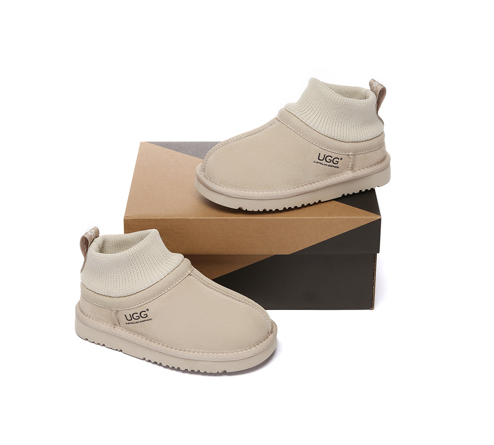 AUSTRALIAN SHEPHERD® UGG Slippers Kids Sheepskin Wool Stretchy Ankle Margaret UGG AUSTRALIAN SHEPHERD