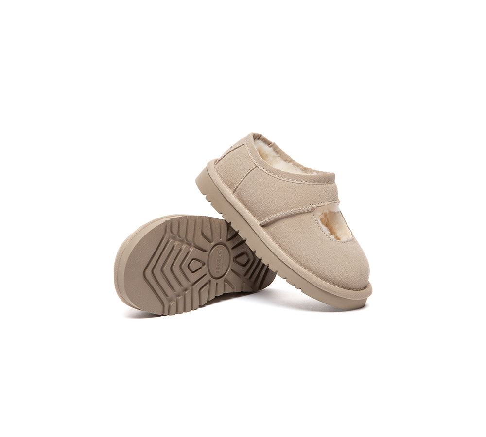 AUSTRALIAN SHEPHERD® UGG Slippers Kids Sheepskin Wool Ankle Platform Carmella UGG AUSTRALIAN SHEPHERD