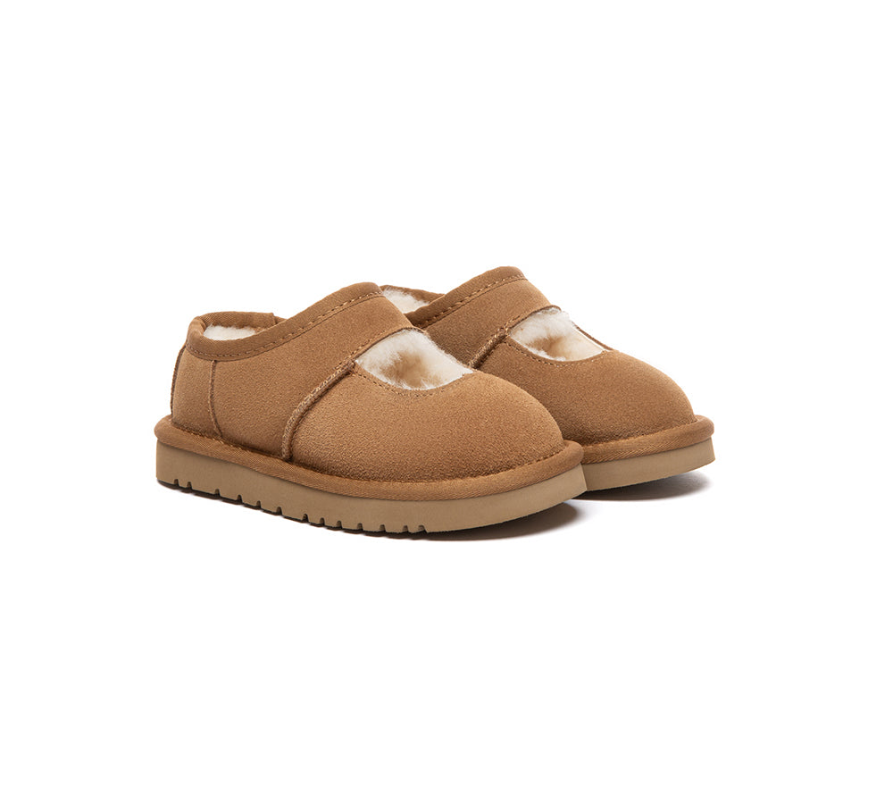 AUSTRALIAN SHEPHERDยฎ UGG Slippers Kids Sheepskin Wool Ankle Platform Carmella UGG AUSTRALIAN SHEPHERD