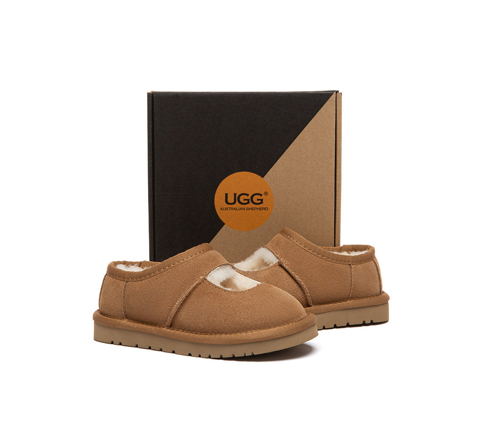 AUSTRALIAN SHEPHERD® UGG Slippers Kids Sheepskin Wool Ankle Platform Carmella UGG AUSTRALIAN SHEPHERD