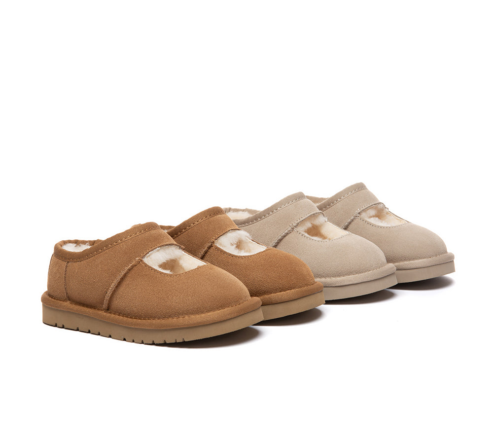 AUSTRALIAN SHEPHERDยฎ UGG Slippers Kids Sheepskin Wool Ankle Platform Carmella UGG AUSTRALIAN SHEPHERD