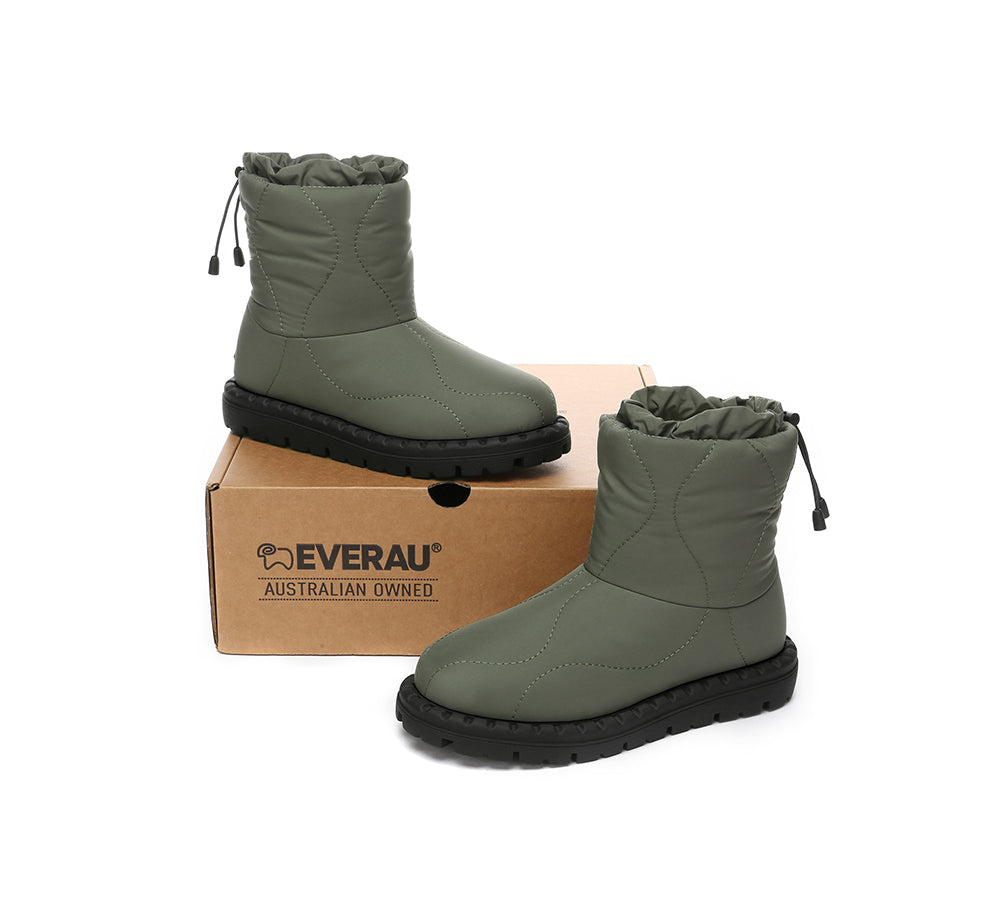 EVERAU® UGG Boots Women Sheepskin Wool Waterproof Drawstring Sonita - UGG EXPRESS