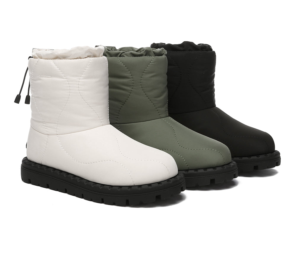 EVERAU® UGG Boots Women Sheepskin Wool Waterproof Drawstring Sonita - UGG EXPRESS