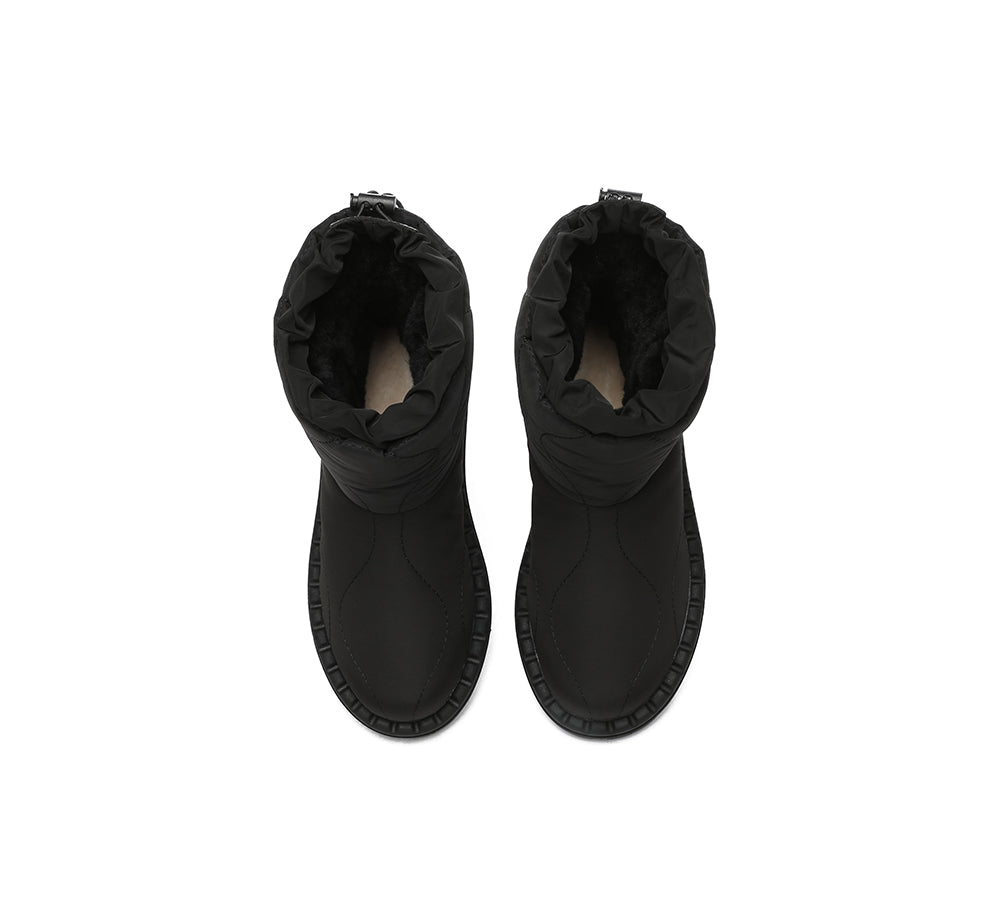 EVERAU® UGG Boots Women Sheepskin Wool Waterproof Drawstring Sonita - UGG EXPRESS