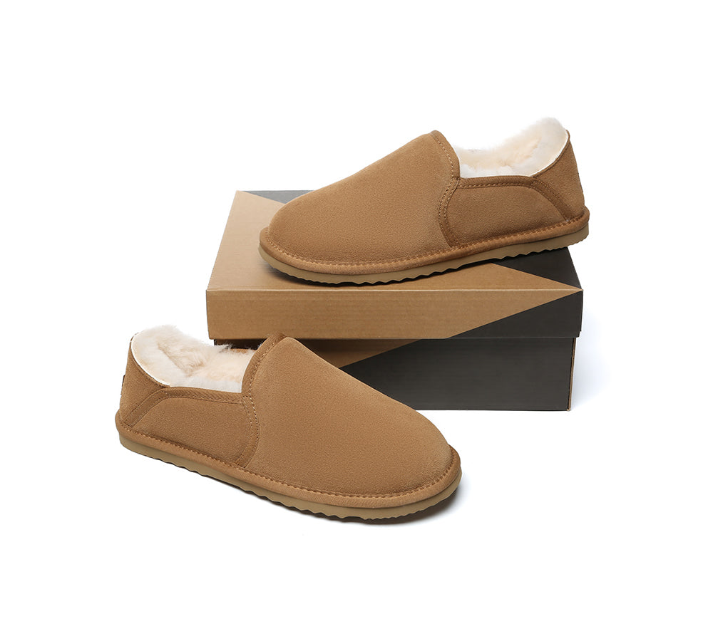 UGG Slippers Men Sheepskin Wool Ankle Barn